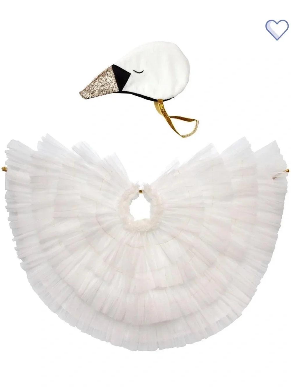 Meri Meri - Kids White Swan Cape and Mask Costume Set